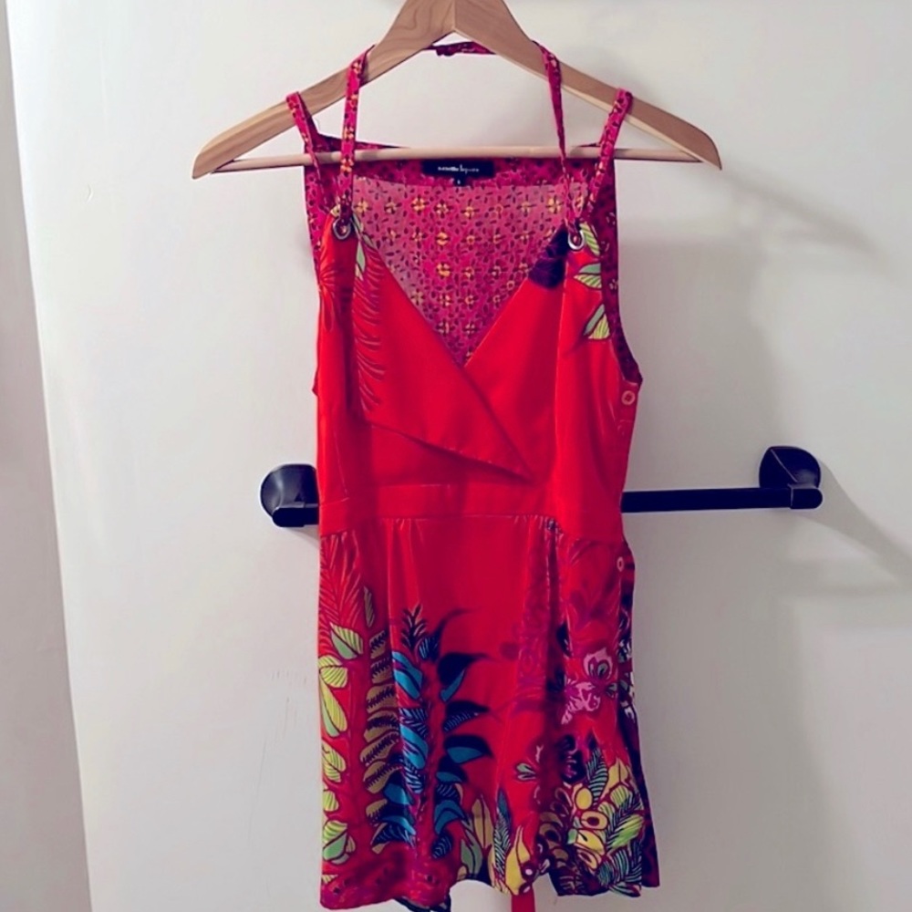 🌴🌺🪷 Nanette Lepore silk Halter Tank Top - Silk. size 6 🪷🌺🌴